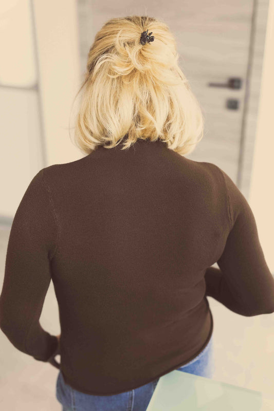 Col roulé Cléa choco