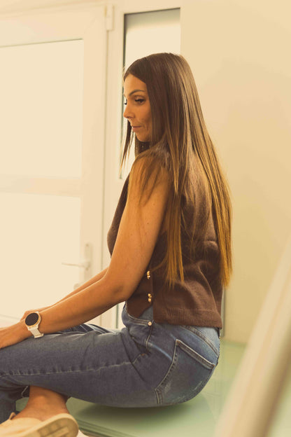 Pull Ambre Brun