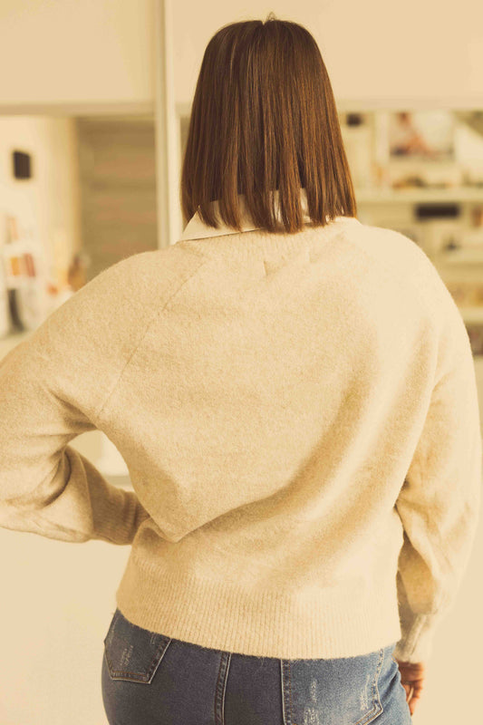 Pull chemise Romy beige