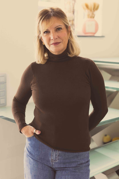 Col roulé Cléa choco