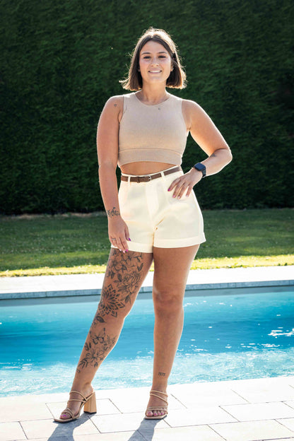 Crop top Léna - Beige