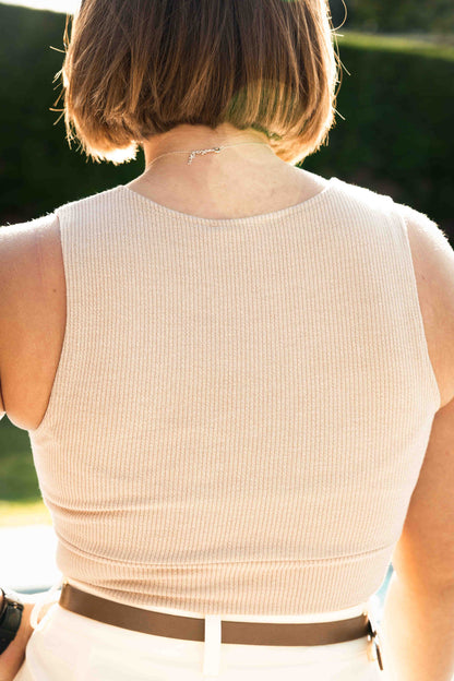 Crop top Léna - Beige