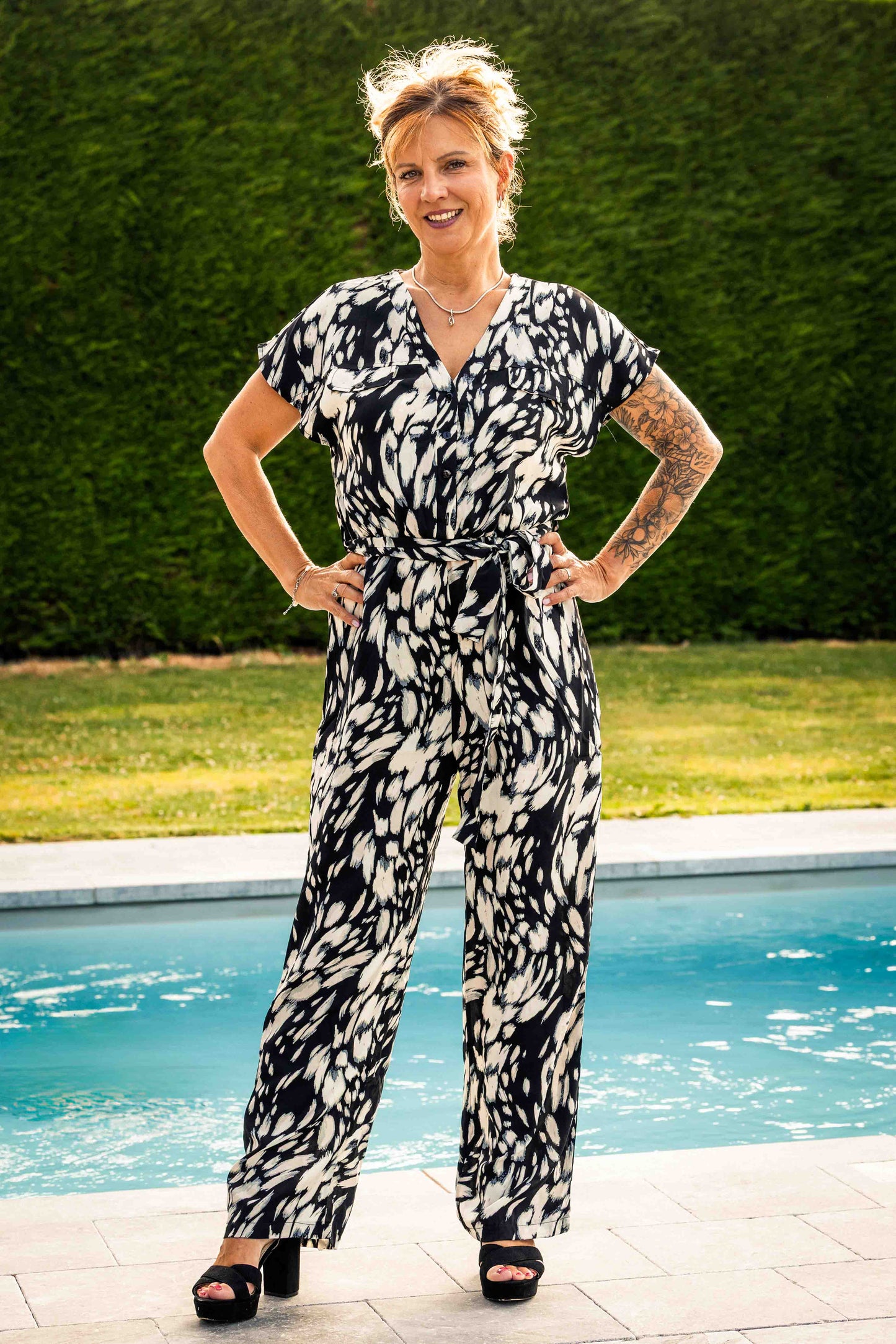 Combinaison Iris - Noir et blanc