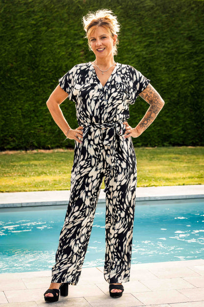 Combinaison Iris - Noir et blanc