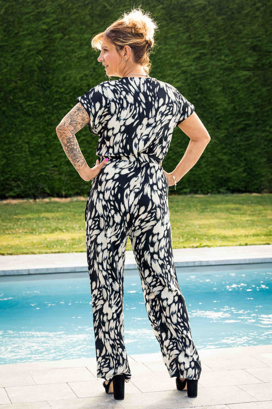 Combinaison Iris - Noir et blanc